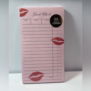 Fringe Studio Guest Check Sticky Notes | Pink Kiss Design | New
